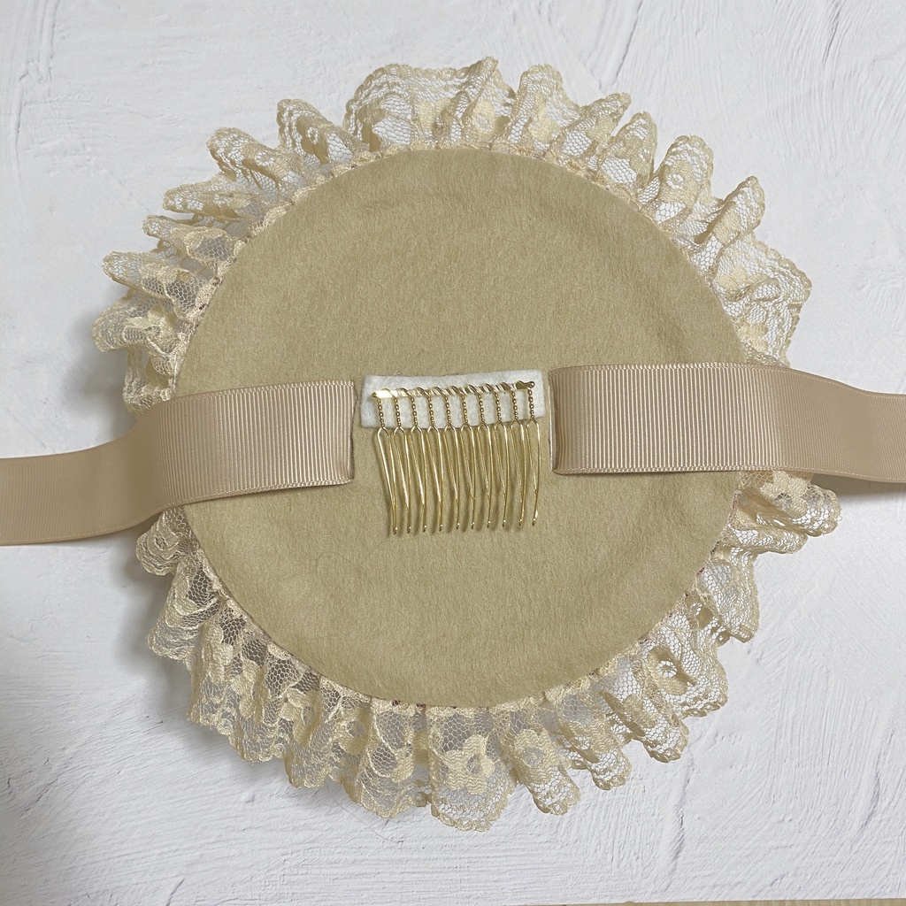 ヘッドドレス*ティーカップ*ネイビー