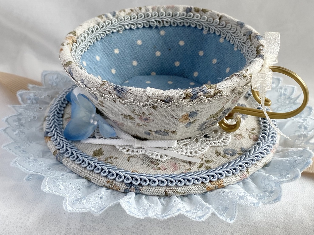 ヘッドドレス*ティーカップ*水色