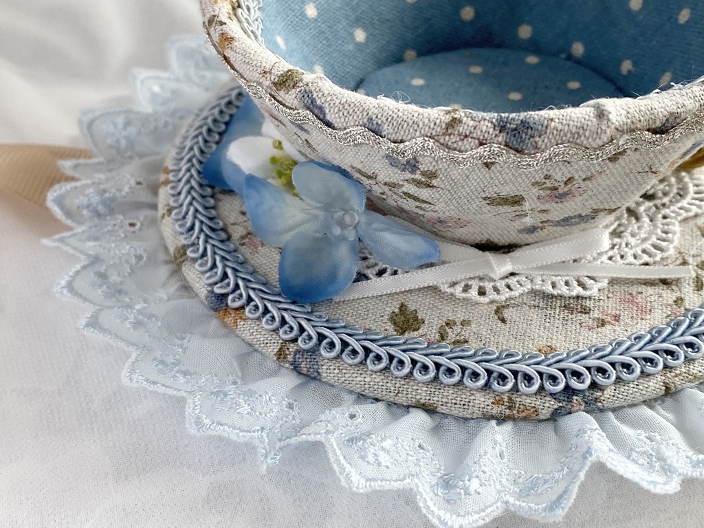 ヘッドドレス*ティーカップ*水色