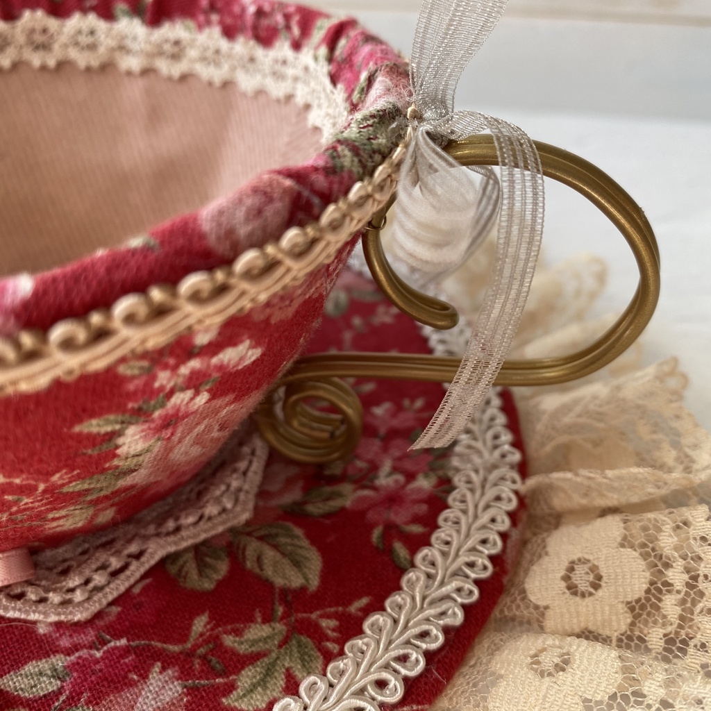 ヘッドドレス*ティーカップ*赤