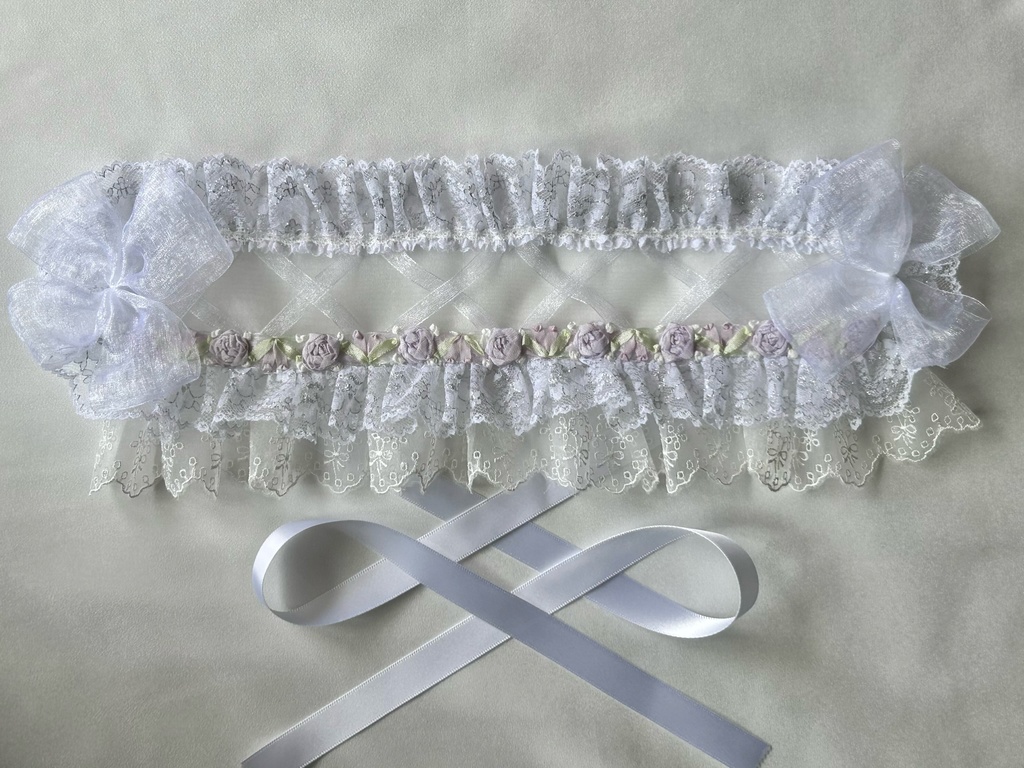 ヘッドドレス＊紫薔薇の透き通るヘッドドレス