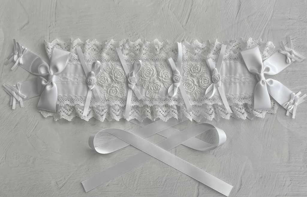 ヘッドドレス＊クラシック薔薇＊白