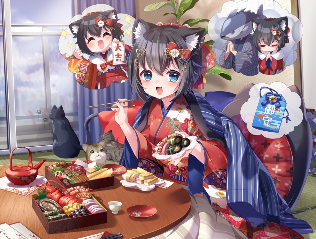 真黒猫　コミケ出店商品