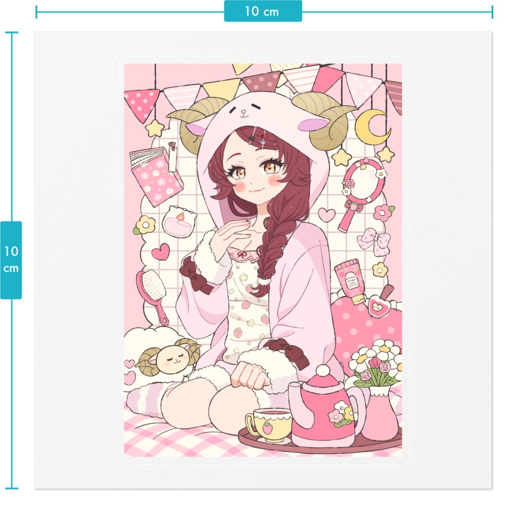 パジャマめぇこちゃんステッカー