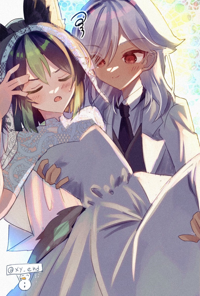 攻め女装ジューンブライドポストカード　ティナセノ