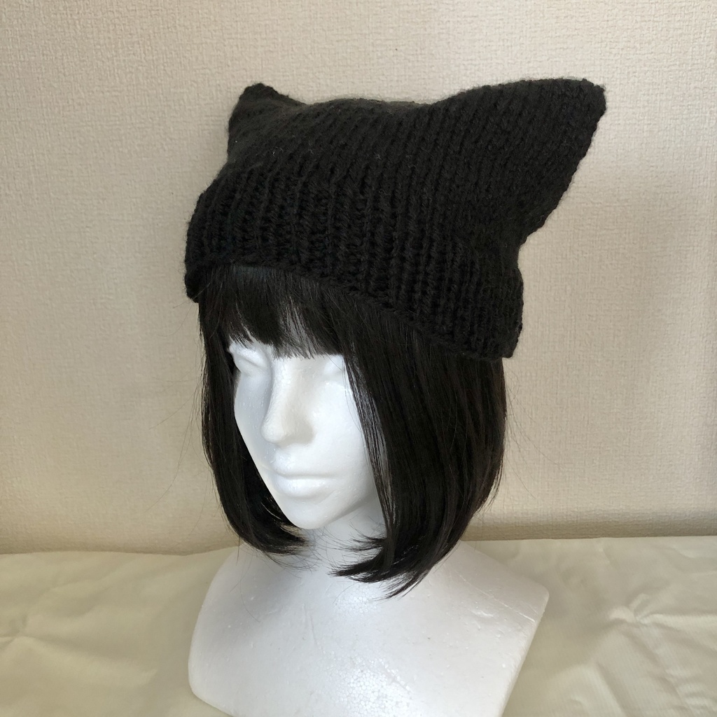 猫耳ニット帽子
