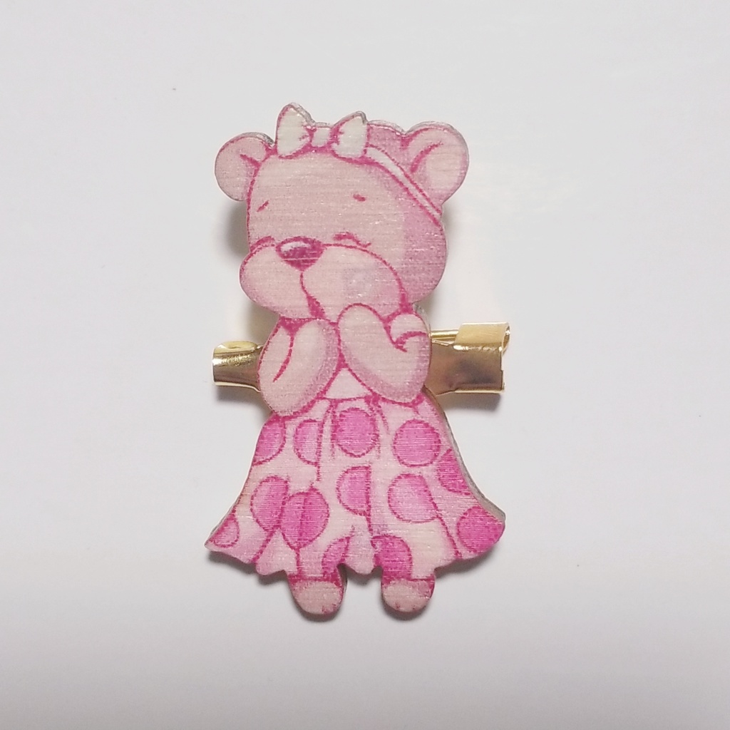 帽子ブローチ(くま)