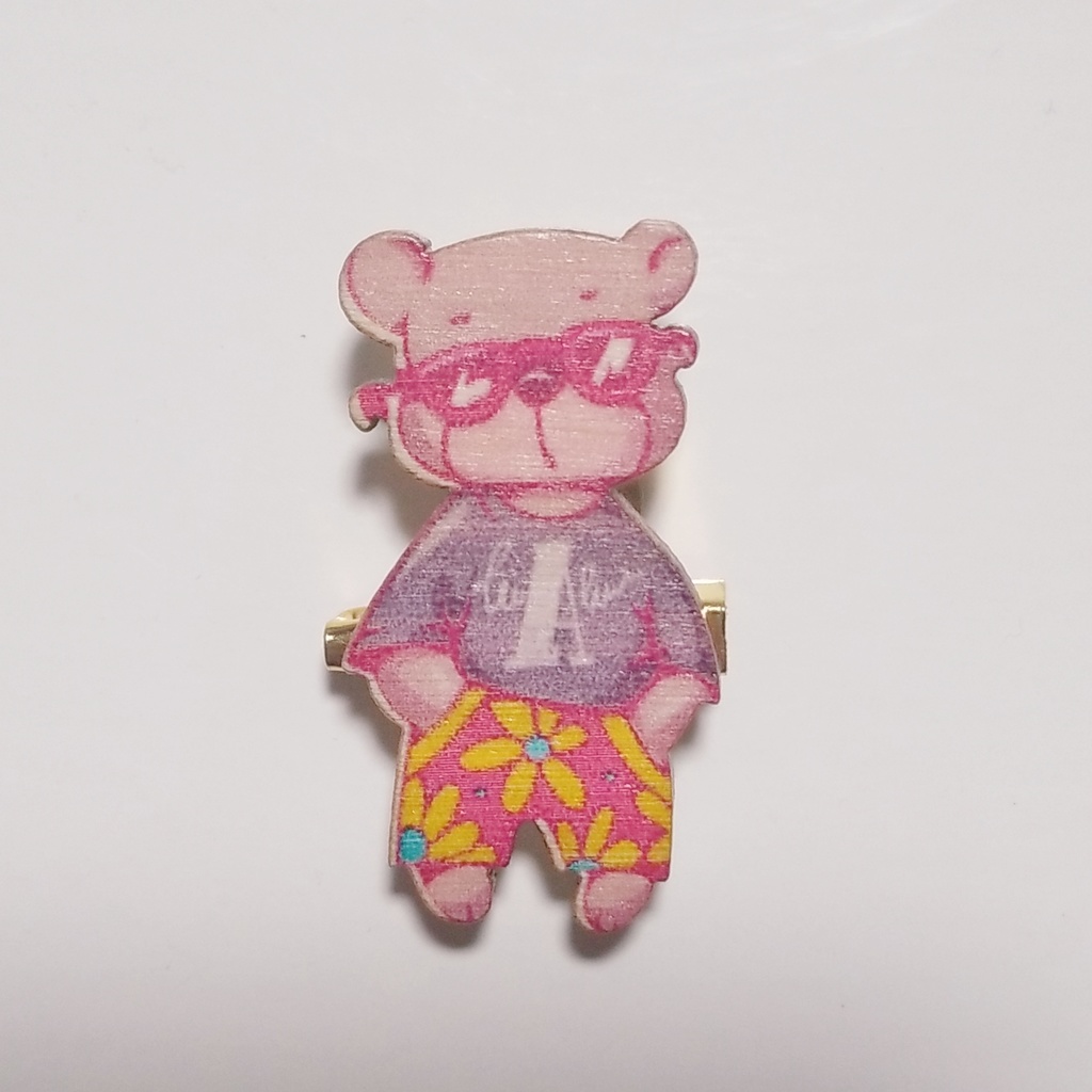 帽子ブローチ(くま)