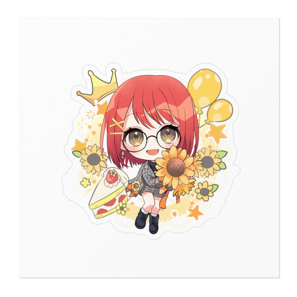 【誕生日2023グッズ】ひまわり笑顔と日南紗寧のステッカー