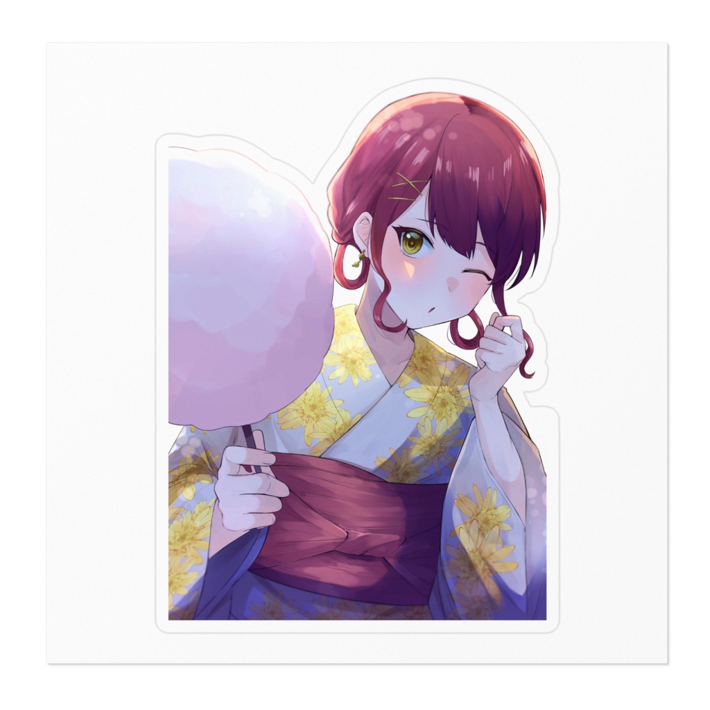 【誕生日2024グッズ】君と花火が見たい日南紗寧のステッカー