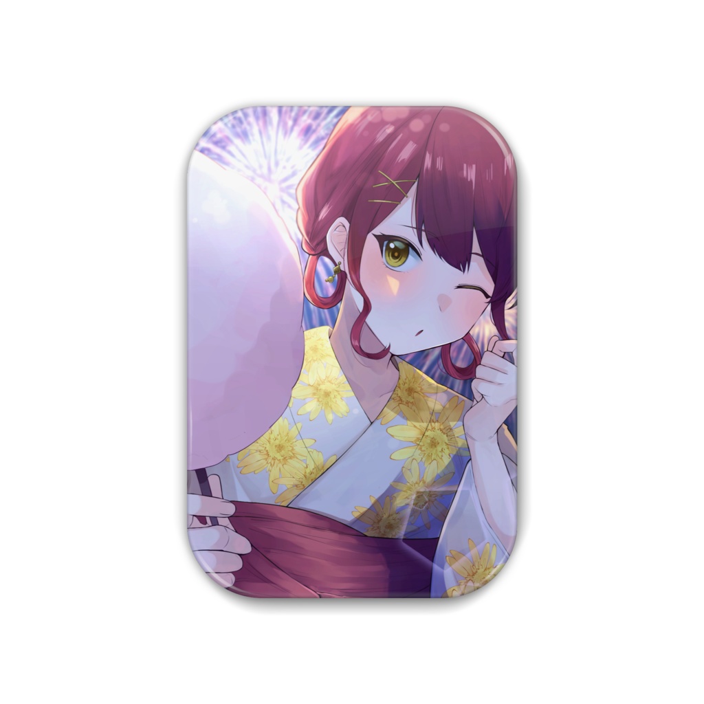 【誕生日2024グッズ】君と花火が見たい日南紗寧の缶バッチ