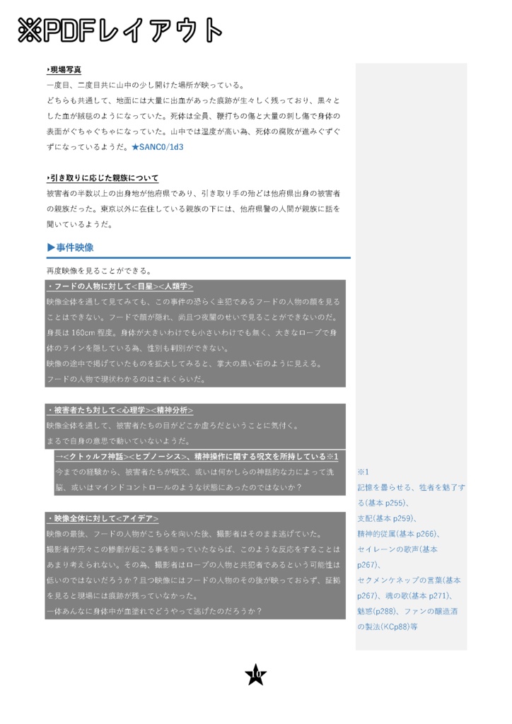 クトゥルフ神話TRPG「儔独」SPLL:E119048