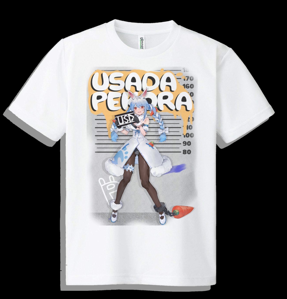 【非公式】マグショット兎田ぺこらTシャツ【ホロライブ】