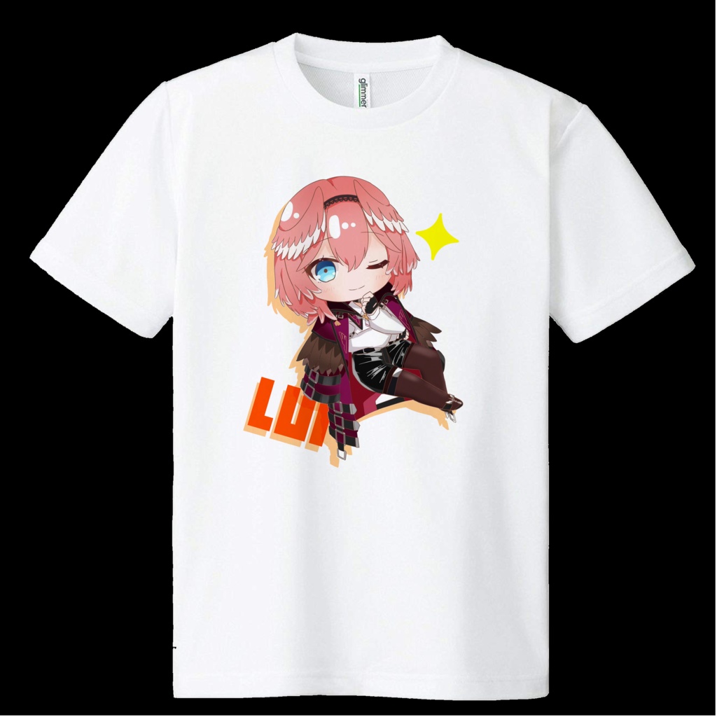 ホロライブ　鷹嶺ルイ　Tシャツ 非公式】SD鷹嶺ルイドライメッシュTシャツ【ホロライブ】 - hitchhicer