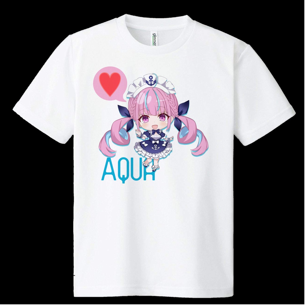 【非公式】SD湊あくあドライメッシュTシャツ【ホロライブ】