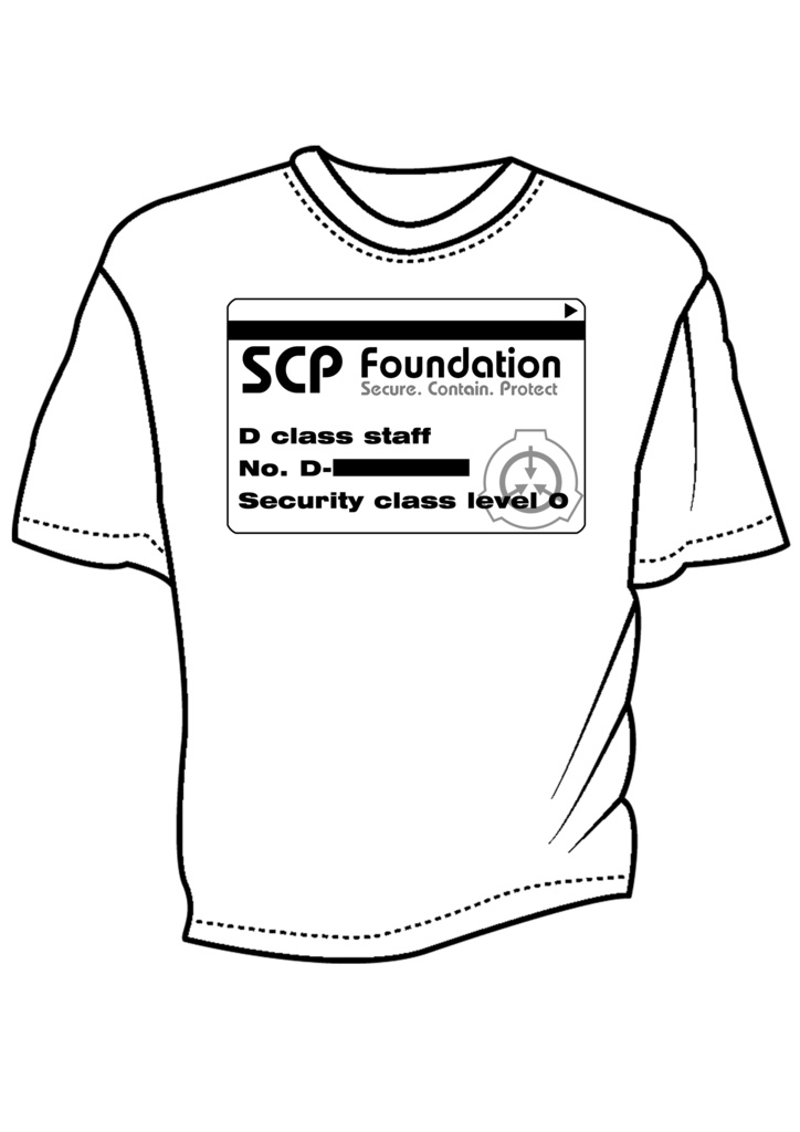 SCP風IDカードTシャツ　Dクラス