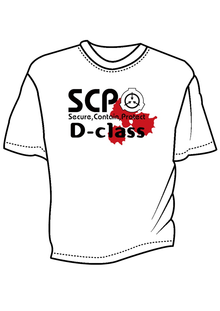 SCP　DクラスTシャツ　ホワイト