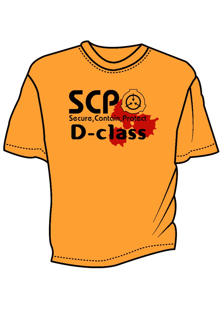 SCP　DクラスTシャツ　オレンジ