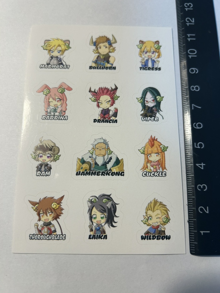 十二獣グッズ各種【ライフメモ・メモ帳・シール】