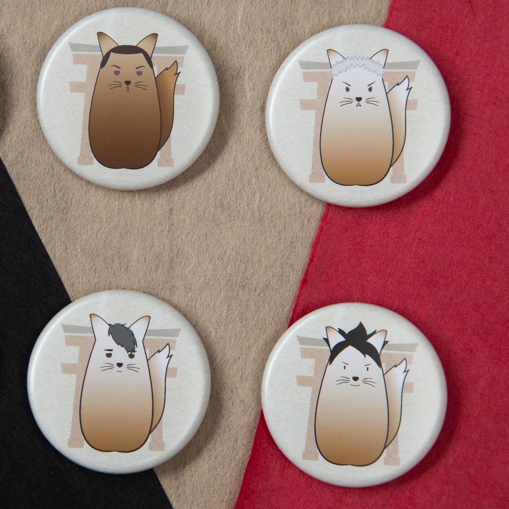 【HQ!!/稲荷崎】もちぎつね🦊缶バッジ