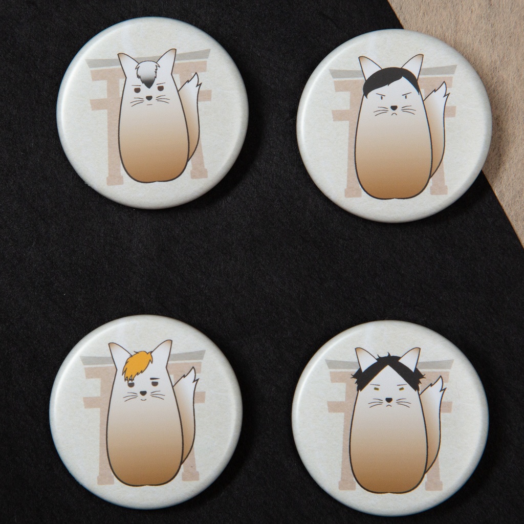 【HQ!!/稲荷崎】もちぎつね🦊缶バッジ