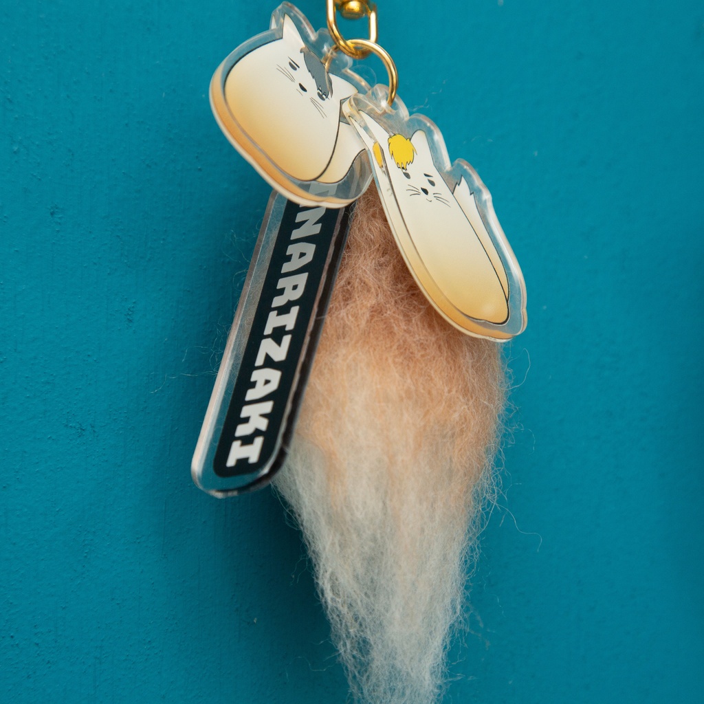 【HQ!!/稲荷崎/治侑/角名北】もちぎつね🦊もふもふしっぽキーホルダー