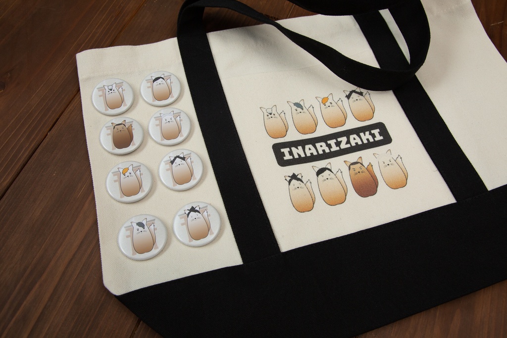 【HQ!!/稲荷崎】もちぎつね🦊キャンパストートバッグ