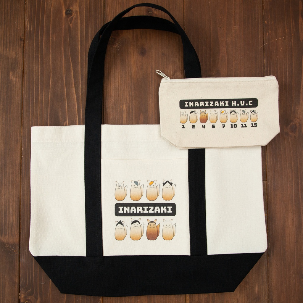 【HQ!!/稲荷崎】もちぎつね🦊キャンパストートバッグ