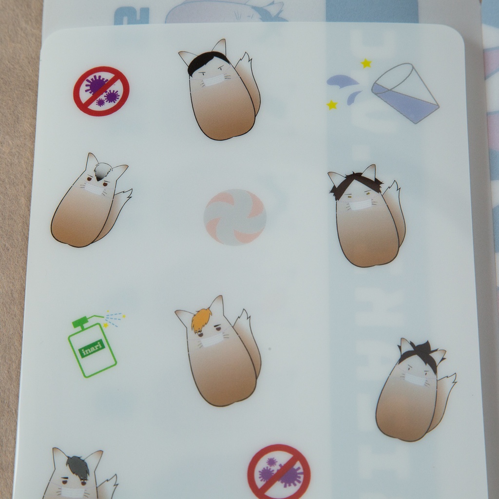 【HQ!!/稲荷崎】もちぎつね🦊マスク&ポケットティッシュケース