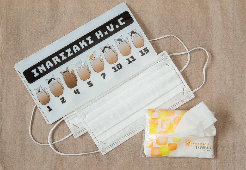 【HQ!!/稲荷崎】もちぎつね🦊マスク&ポケットティッシュケース