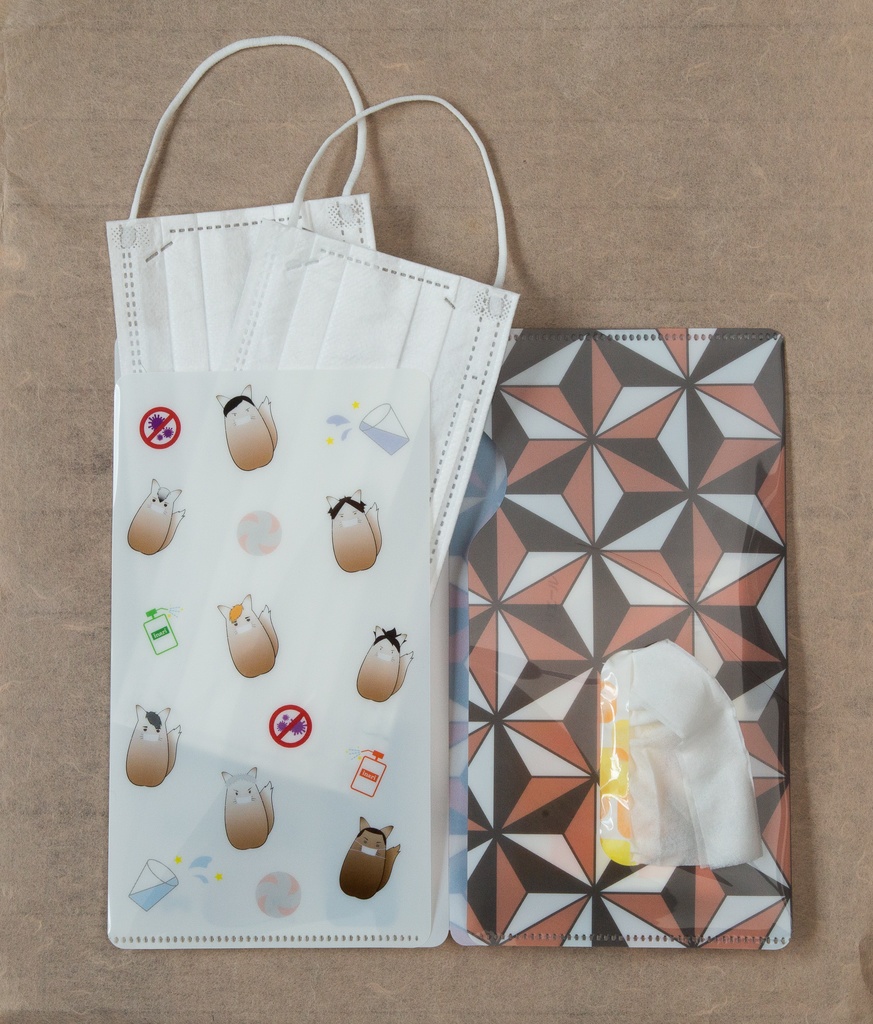 【HQ!!/稲荷崎】もちぎつね🦊マスク&ポケットティッシュケース