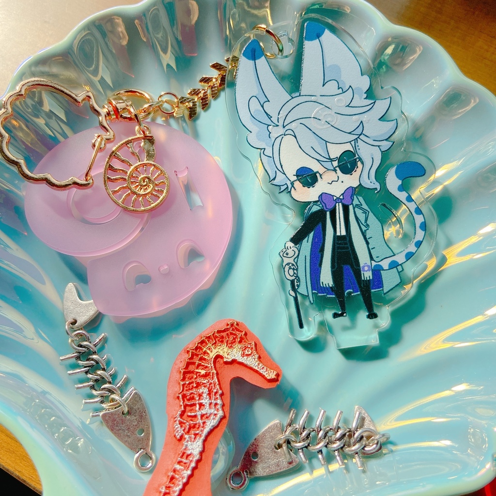 ねこオクタ アクリルチャーム付きアクスタ