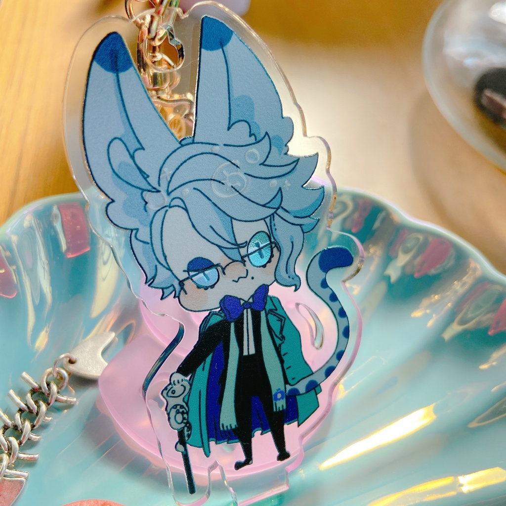 ねこオクタ アクリルチャーム付きアクスタ