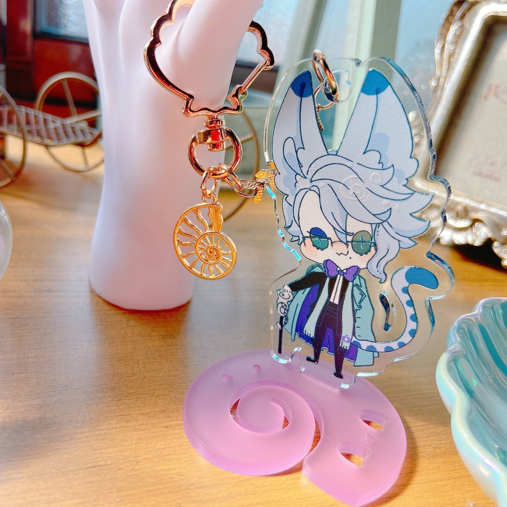 ねこオクタ アクリルチャーム付きアクスタ