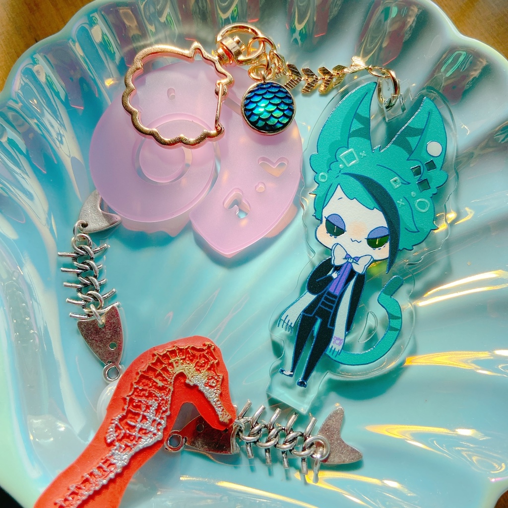 ねこオクタ アクリルチャーム付きアクスタ