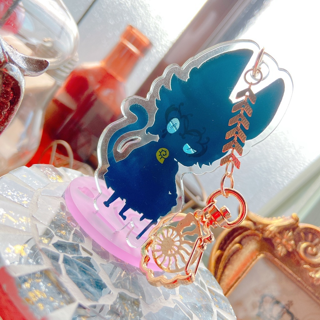 ねこオクタ アクリルチャーム付きアクスタ