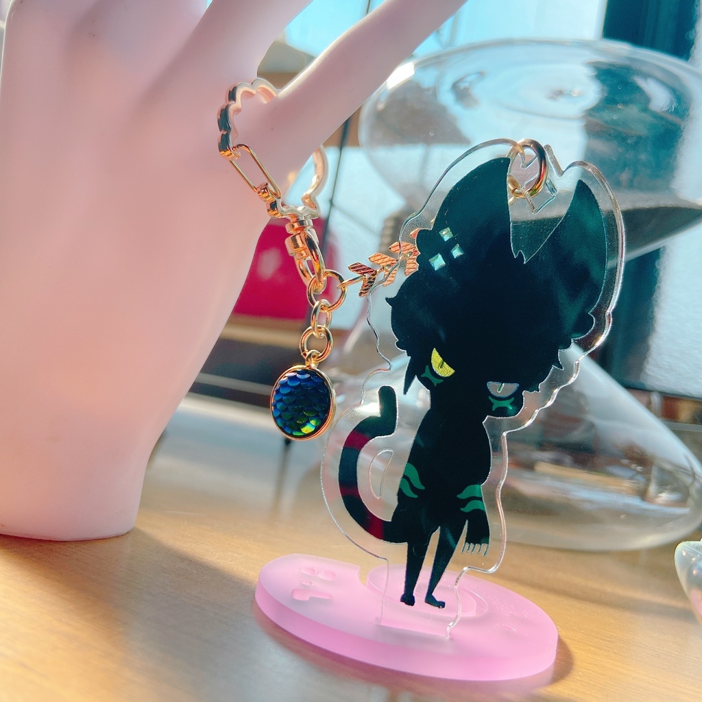 ねこオクタ アクリルチャーム付きアクスタ