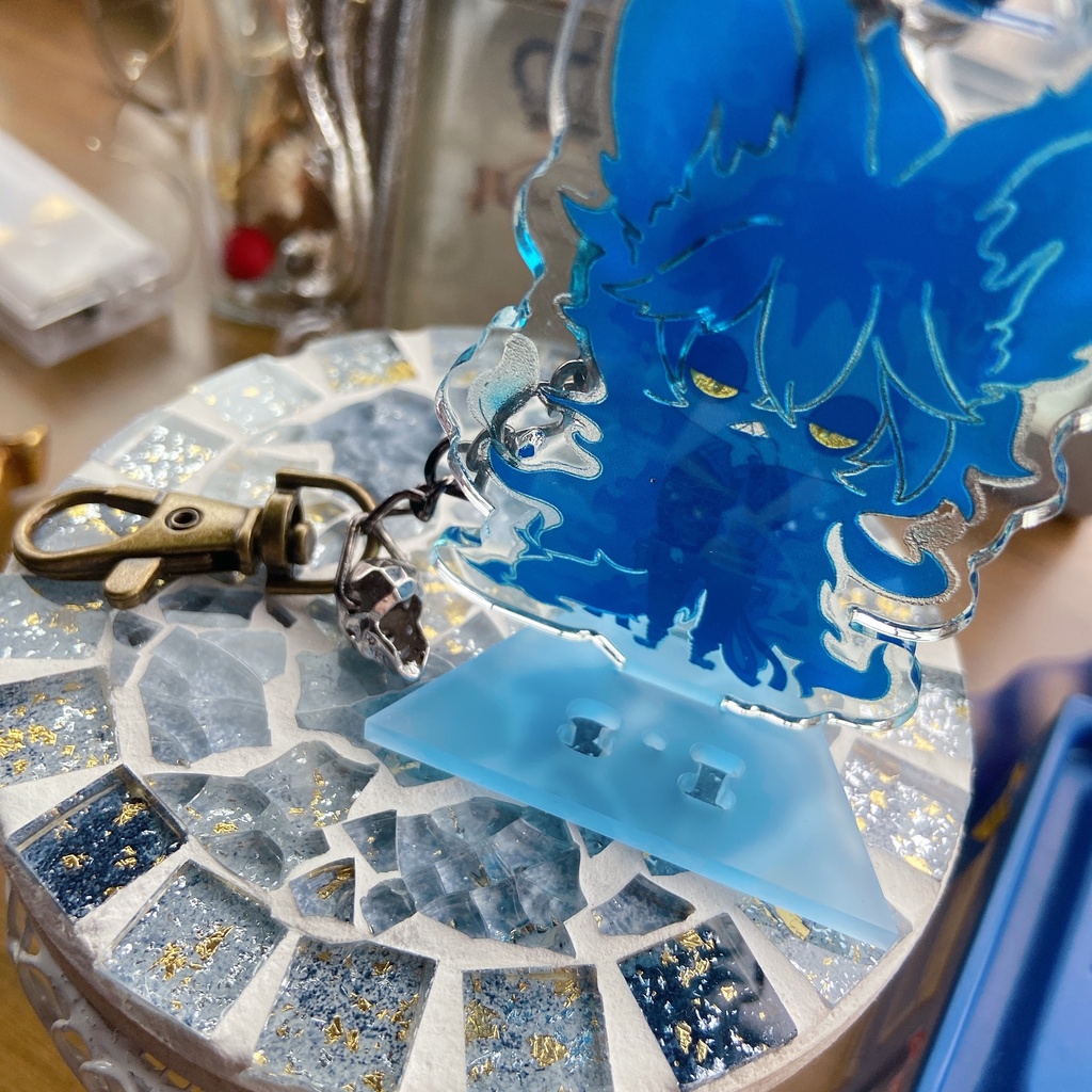 猫イデア アクキーチャーム付きアクスタ