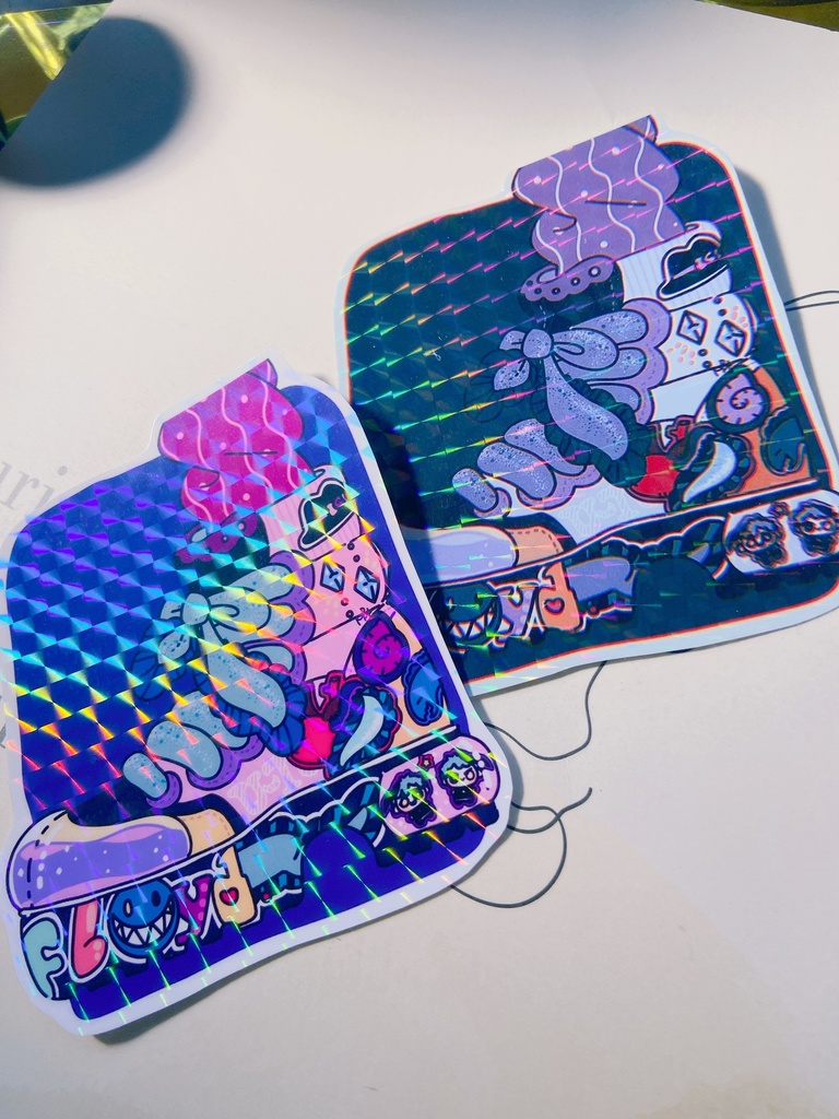 フロイドモチーフスニーカー　ホログラムステッカーセット