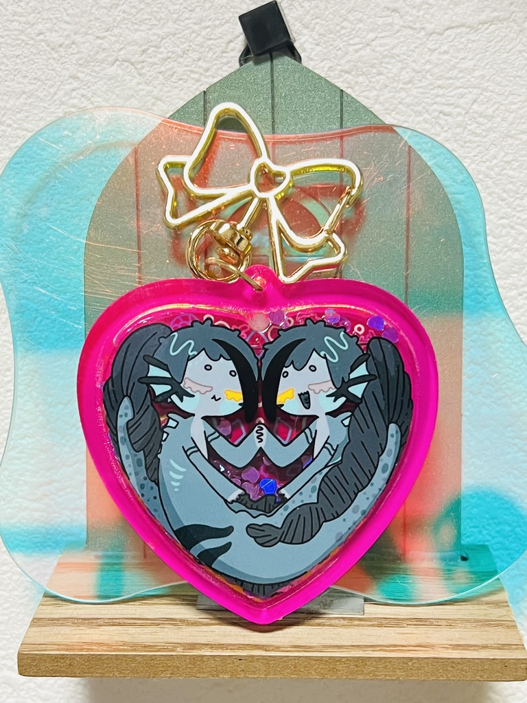 はーと型ジェイフロ@オイルグリッターアクキー