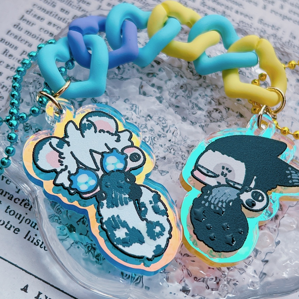 【呪】しっぽちゃんオーロラアクキー@最強