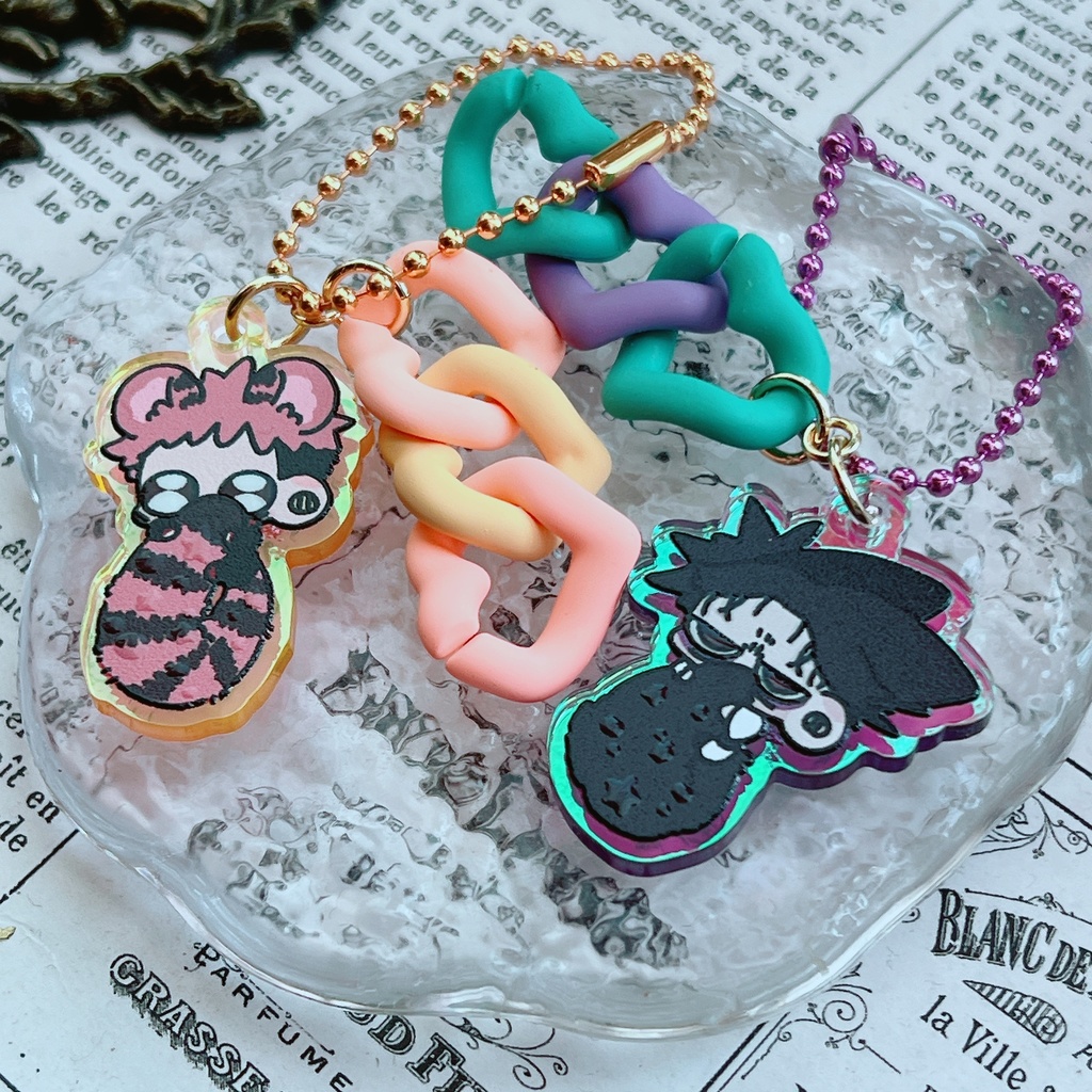 【呪】しっぽちゃんオーロラアクリルキーホルダー@兄弟