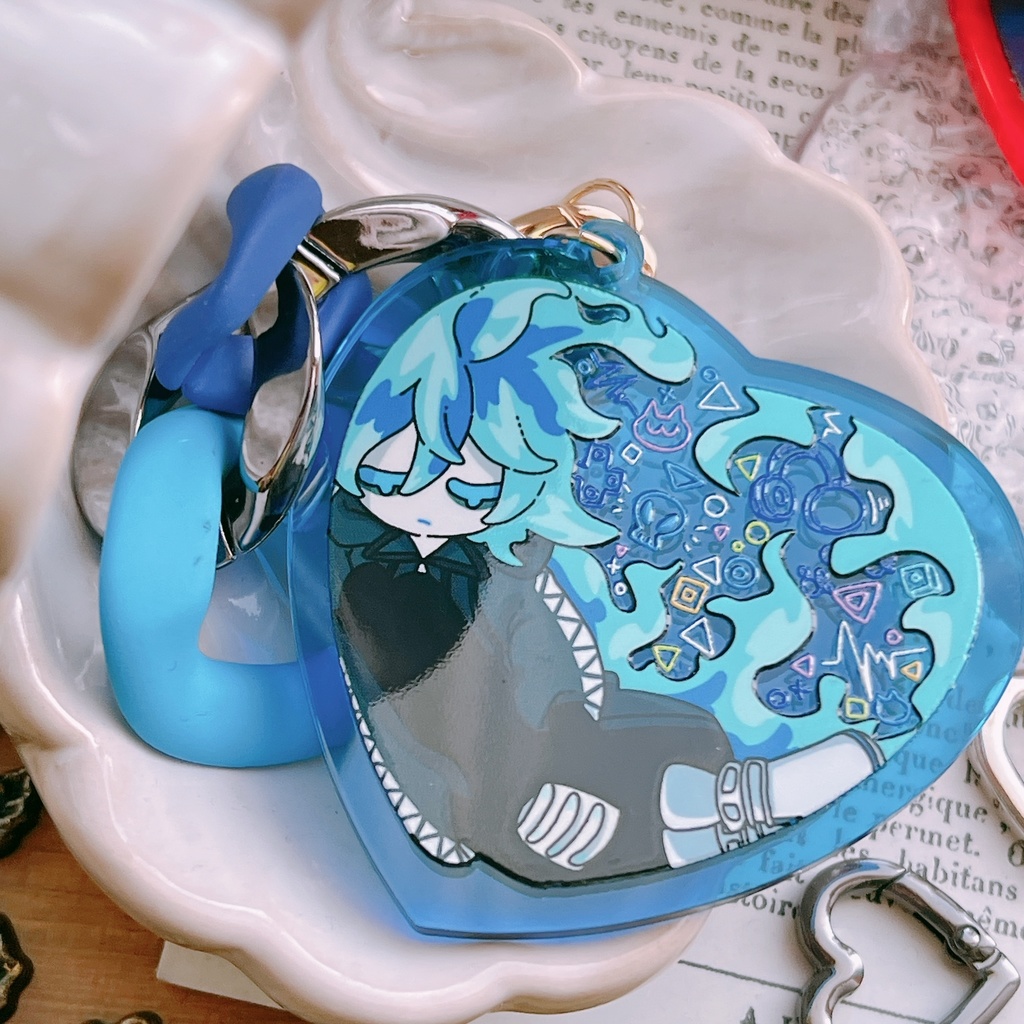 💜🩷はーと閉じ込めアクキー💛💙