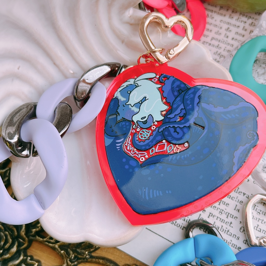 💜🩷はーと閉じ込めアクキー💛💙