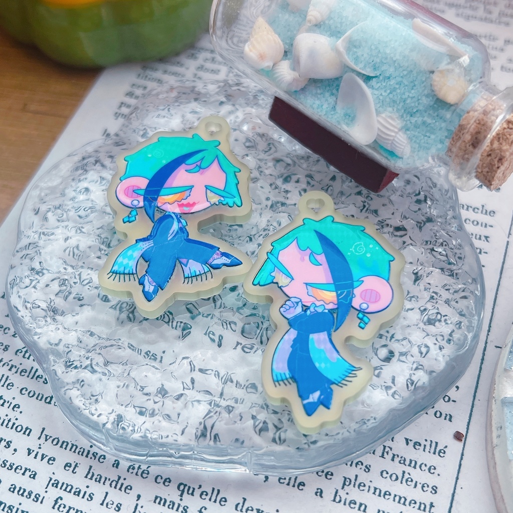 POPうつぼアクキー+オーロラステッカーset