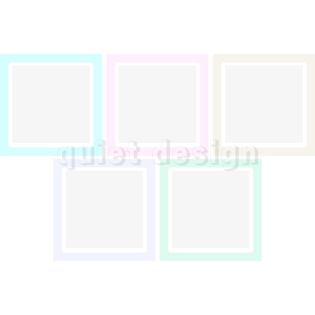 シンプルフォトフレーム 淡色5色セット