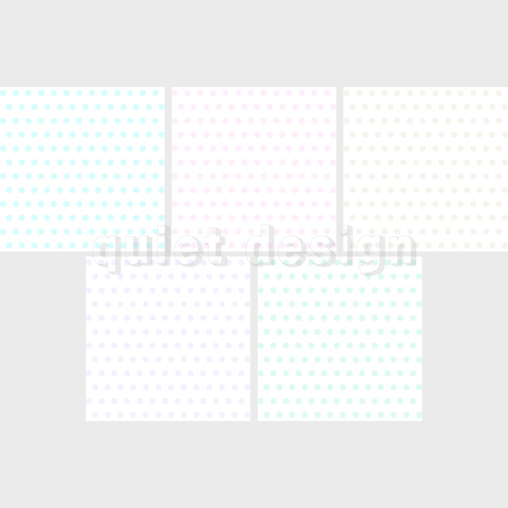 シンプルな水玉柄の背景素材 淡色5色セット