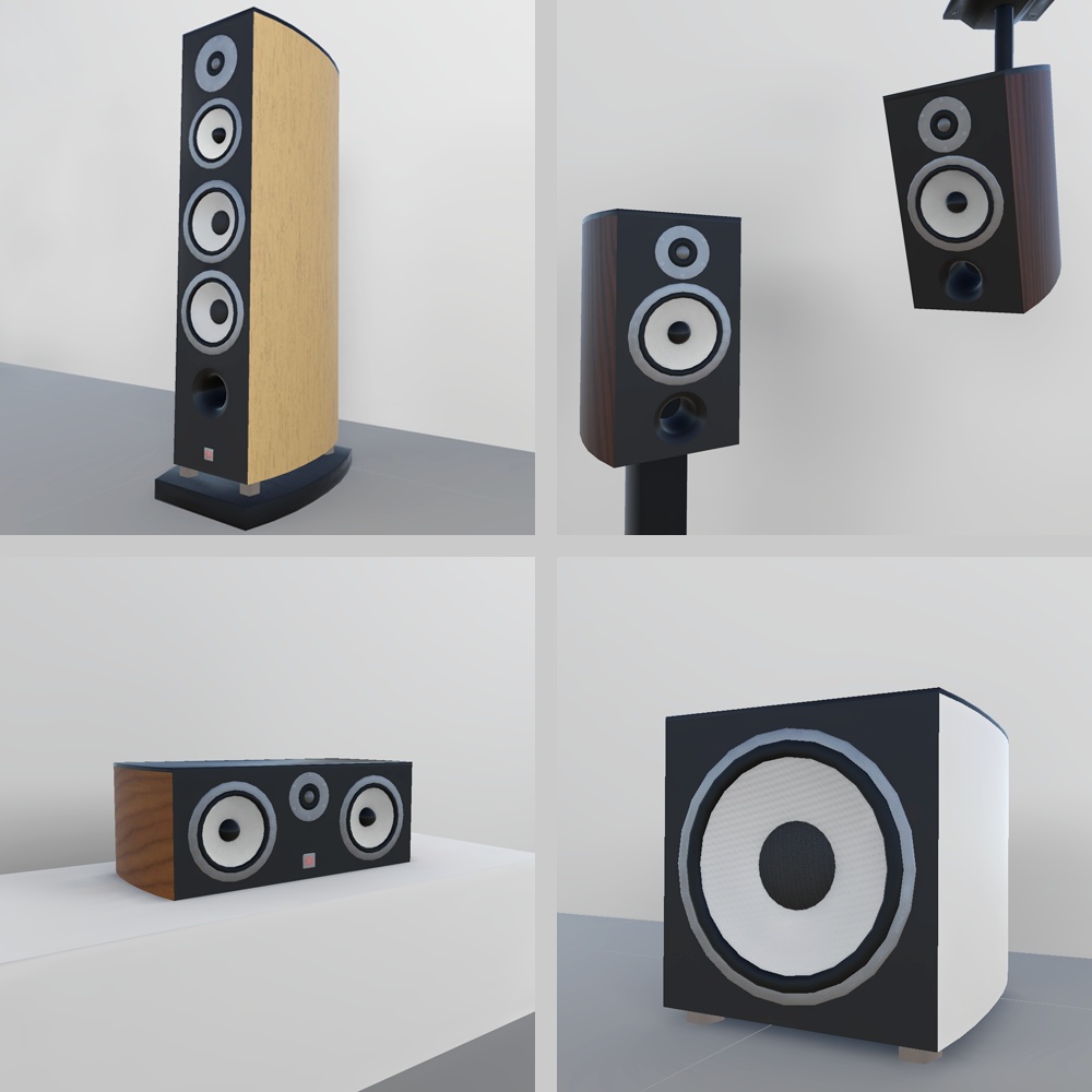 【家具】Musica 高級スピーカーセット【VRChat想定】