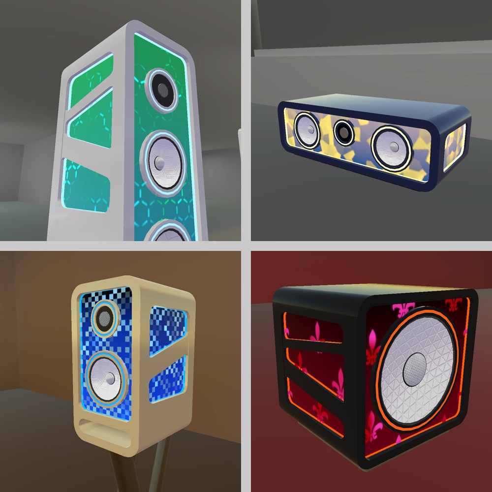 【家具】Pulser Sci-Fi スピーカーセット【VRChat想定】