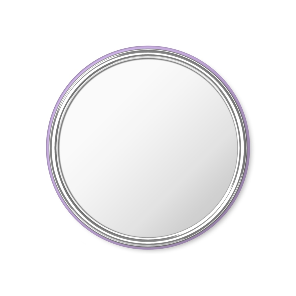 フラワーちゃん缶ミラーパープル